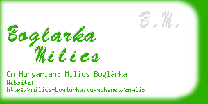 boglarka milics business card